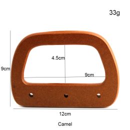 Wooden Bag Handle Tote Bags Square Wood Strap For Women Purse Frame Handle Bags Replacement Accessories DIY Women's Beach Bag