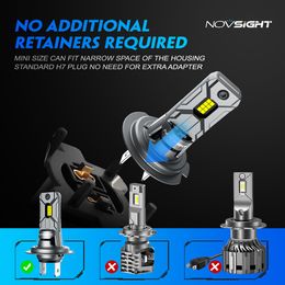 Novsight N64 H7 LED Headlight For Car 6500K 6000LM 60W 12V LED Auto Headlamp Fog Light Bulbs