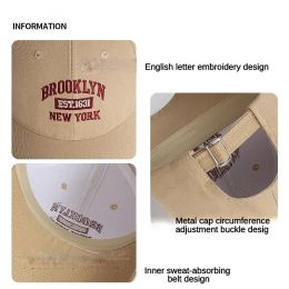 Letter Embroidered Baseball Cap Women Hard Top Big Brim Cap Outdoor Sunscreen Unisex Snapback Hat Sports Casual Men Hip Hop Hat