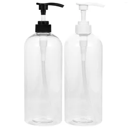 Liquid Soap Dispenser 2 Pcs Shampoo Bottle Foaming Hand Conditioner Bottles Automatic Pump The Pet Clear Press