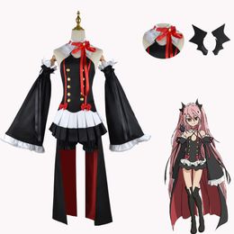 Cosplay Seraph Of The End Owari no Seraph Krul Tepes Cosplay Costume Uniform Wig Anime Witch Vampire Halloween Costume