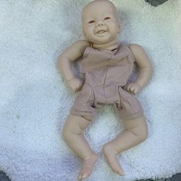 21inch Sweet Baby Emmy Reborn Doll Kit Lifelike Soft Vinyl Unfinished Unpainted Doll Parts with Cloth Body and Eyes Reborn Suppl