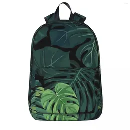 Backpack Monstera Leaves Backpacks Large Capacity Children School Bag Shoulder Laptop Rucksack Casual Travel