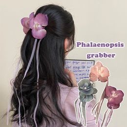 Three-dimensional Rose Flower Hair Claw Handmade Fabric Flowers Summer Grab Hair Clip Shark Clip Hair Accessories for Women 2024