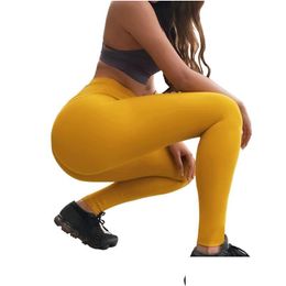Womens Pants Capris Htld Elastic Women Joggers High Waist Fitness Push Up Leggings Seamless Sweatpants Femme Skinny Leggins Mujer Drop Dhst8