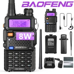 Baofeng UV-5R 8W True High Power 8 Watts powerful Walkie Talkie Long Rang Dual Band Two Way Radio CB Portable UV5R Hunting