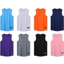 Men's T-Shirts Solid Colour quick drying mens basketball jersey Crossfit mens sports marathon running vest top-level jogging fitness vest J240330