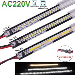 220V LED Bar Lights 2835 High Bright 72LEDs/m 30/40/50cm Aluminum Tube LED Rigid Strip Light For Under Cabinet Kitchen Lighting