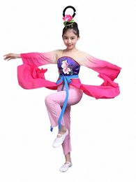 children's classical dance s girls Chinese style dance clothes girls Yangko dance natial fan clothes r1EG#