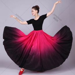 スペインダンスコスチュームグラディエントエレガントなフラメンコスカートドレス