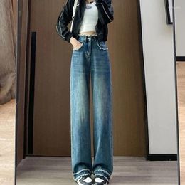 Women's Jeans Vintage Wide-leg Look Tall And Slim. Spring's Baggy Straight-leg Pants