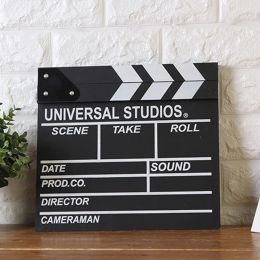 Wooden Director Movie Scene Clapperboard TV Video Clapper Board Film Photographic Prop Hanging Decorations 20*20cm