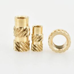 50Pcs M1.6 M2 M2.5 M3 M4 M5 M6 M8 Brass Insert Nut Hot Melt Heat Threaded Nuts Inserts Embed Knurled Insertnut For 3D Printer PC