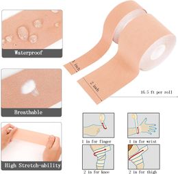 1 Roll Breathable Boobs Tape For Women Adhesive Invisible Breast Lift Tape Bra Nipple Pasties Covers Push Up Bralette Body