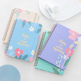 Colorful Floral Weekly Planner Notebook Journal Agenda Record Book Writing Pads Spiral Binder Notepad School Office Supplies