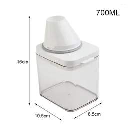 Liquid Soap Dispenser Plastic Washing Powder Container Moisture Proof And Dust With Airtight Seal Pouring Spout