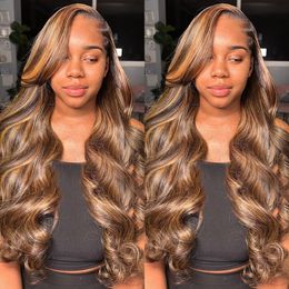 30 32 Inch Body Wave Highlight Wig Human Hair 13x6 Hd Lace Frontal Wig Brazilian Colour 13x4 Lace Front Human Hair Wig For Women