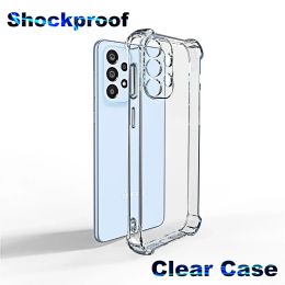 Luxury Transparent Cases Original For Samsung S23 S22 S21 S20 Ultra Plus FE 5G S10 S9 S8 S7 Clear Soft Shockproof Back Cover
