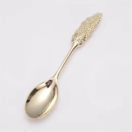 Coffee Scoops Creative Mixing Spoon Crafts Dessert Retro Harvesting Ears Of Wheat Ice Cream Kitchen Utensils