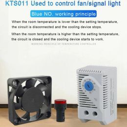 1Pc Cabinet Mini Thermostat Compact Mechanical Temperature Controller Thermoregulator Switch Thermostat KTO 011 KTS 011 ZR 011