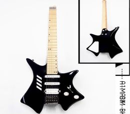 Custom Headless Electric Guitar Black White Colour Imported Guitar Hardware Chinese Headless Guitar2163369