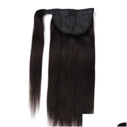 Human Ponytails Double Dn Virgin Hair Fl Ends Ponytail Belong Vendor 100 Indian 1424Inch 150Gram Drop Delivery Products Remy Dh3Hp