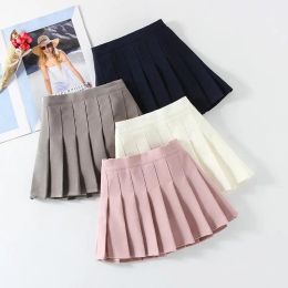 2023 Spring Kids Causal Girls Pleat Skirt Harajuku Teenage Preppy Style Plaid Skirts Cute Japanese School Uniforms Kawaii Skirt