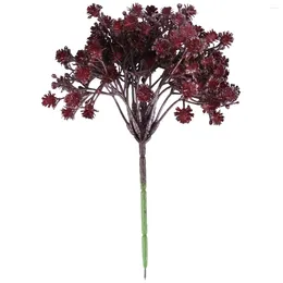 Decorative Flowers Plastic Artificial Gypsophila Home Ornamental Red Evening Party Decoration