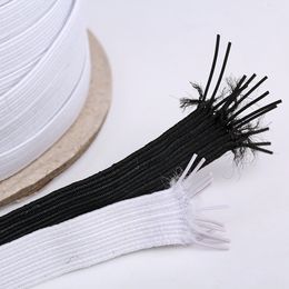 5/10m Flat Elastic Band Masks Accesories White Black High Elastic Rubber Waist Band Sewing Stretch Rope DIY Garment Supplies 5z