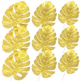 Decorative Flowers Plant Bush Grass Fern Bushes Faux Shrubs Greenery Ornament Simulation Golden Leaves