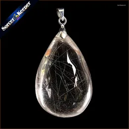 Pendant Necklaces Natural Stone Fashion Ladies Rutilated Quartz Garden Crystal For DIY Making Charm Necklace Jewellery Accessories P7