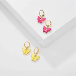 Dangle Earrings Fashion Acrylic Butterfly Shape Small Fresh Sweet Drop Earing For Woman Cute Gifts