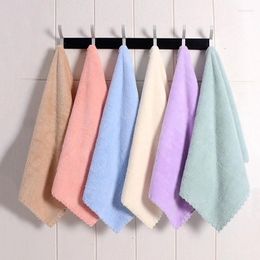 Towel 5Pcs/Pack Face Fashion Thickened Microfiber Solid Color Home Bathroom Absorbent Soft Textile Wholesale