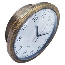 Wall Clocks Retro Safe Clock Convenient Silent Vintage Round -shaped Pvc Decoration Home