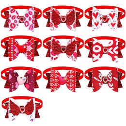 Dog Apparel 20pcs Valentine's Pet Bowtie Bowknot Grooming Puppy Supplies Cat Festival Decorate Bows For Small Accessories