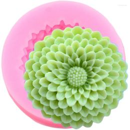 Baking Moulds Chrysanthemum Silicone Mould Flower Cupcake Topper Fondant Cake Decorating Tools Soap Resin Moulds Candy Chocolate Gumpaste
