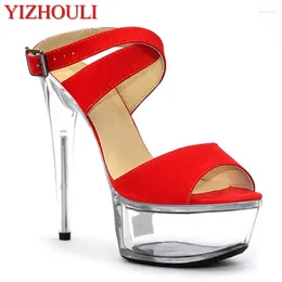 Dance Shoes Spring 15cm High Heels Sexy Crystal Heel European And American Nightclubs