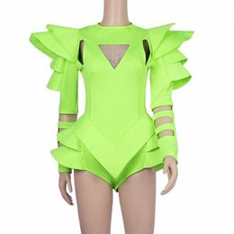 new Stage Costumes Women Nightclub Rhineste Jumpsuit GOGO Dance Bodysuit DJ Leading Dance Rave Clothes Singer Stage Wear 1313#