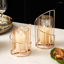 Candle Holders Candlestick Nordic Romantic Decoration Living Room Table European Luxury High-grade Iron Candles Decorated Candlelight Dinner