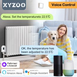 Tuya WiFi Radiator Thermostatic Valve Smart TRV Temperature Heating Actuator Programmable Thermostat APP Remote Control & Alexa