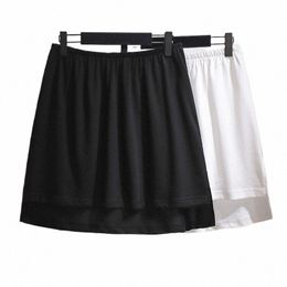 150kg Plus Size Women's Spring Summer Loose Elastic Waist Fart Curtain Skirt For Folding Hip 152cm 5XL 6XL 7XL 8XL 9XL 2 Colors S7gT#