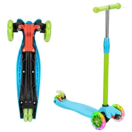 Gift Wrap Kids Adults Scooter 3-12 Years Old 3 Wheels Adjustable Height PU Flashing Children Gifts