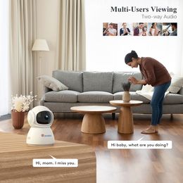 Ctronics Smart Home IP Camera 5MP WiFi Indoor Room Baby Monitor Mini Robot Security Camera Audio CCTV 360 Tracking Night Vision