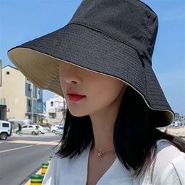 Sun Hat, Female Fisherman Hat, hiking hat Spring/summer Trendy Double-sided Face Covering and Anti Hat, Large Brim Sun Protection Hat