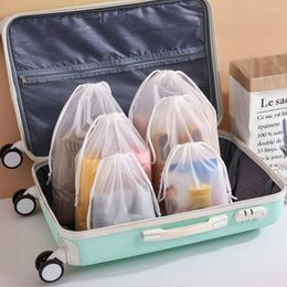 Storage Bags 1pcs PEVA Transparent Shoes Bag Drawstring Travel Clothes Organisation Pouch Waterproof Dust Home Accessories