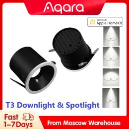 Aqara Smart Downlight T3 Zigbee Dimming Round Light 6W Beam Angle 15°24°36°80° Adaptive Lighting Dimming for Aqara App Homekit