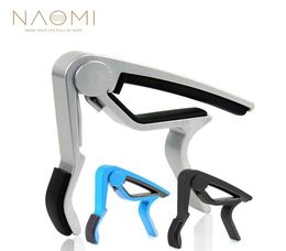 NAOMI Guitar Capo 3 Colour Guitar Quick Change Trigger Capo Clamp Release Folk Silver Blue Black Colour Guitar Parts Accessories6434173