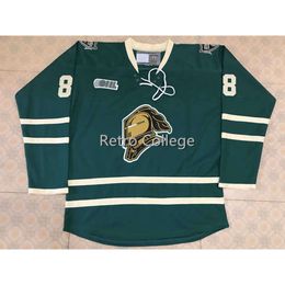 24S London Knights #88 Patrick Kane Green Hockey Jersey Embroidery Stitched Customise any number and name Jerseys