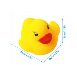 50pcs Mini Rubber Duck Squeak Float Rubber Ducks Bath Duck Toys for Toddlers Boys Girls Duck Hunt Activity Swimming Water Toys