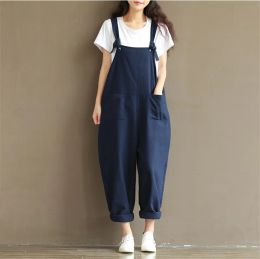 Loose Maternity Bib Pant Suspender Trouser Casual Women One-Piece Wide Leg Romper Overalls Strap Jumpsuit Streetwear Plus Size